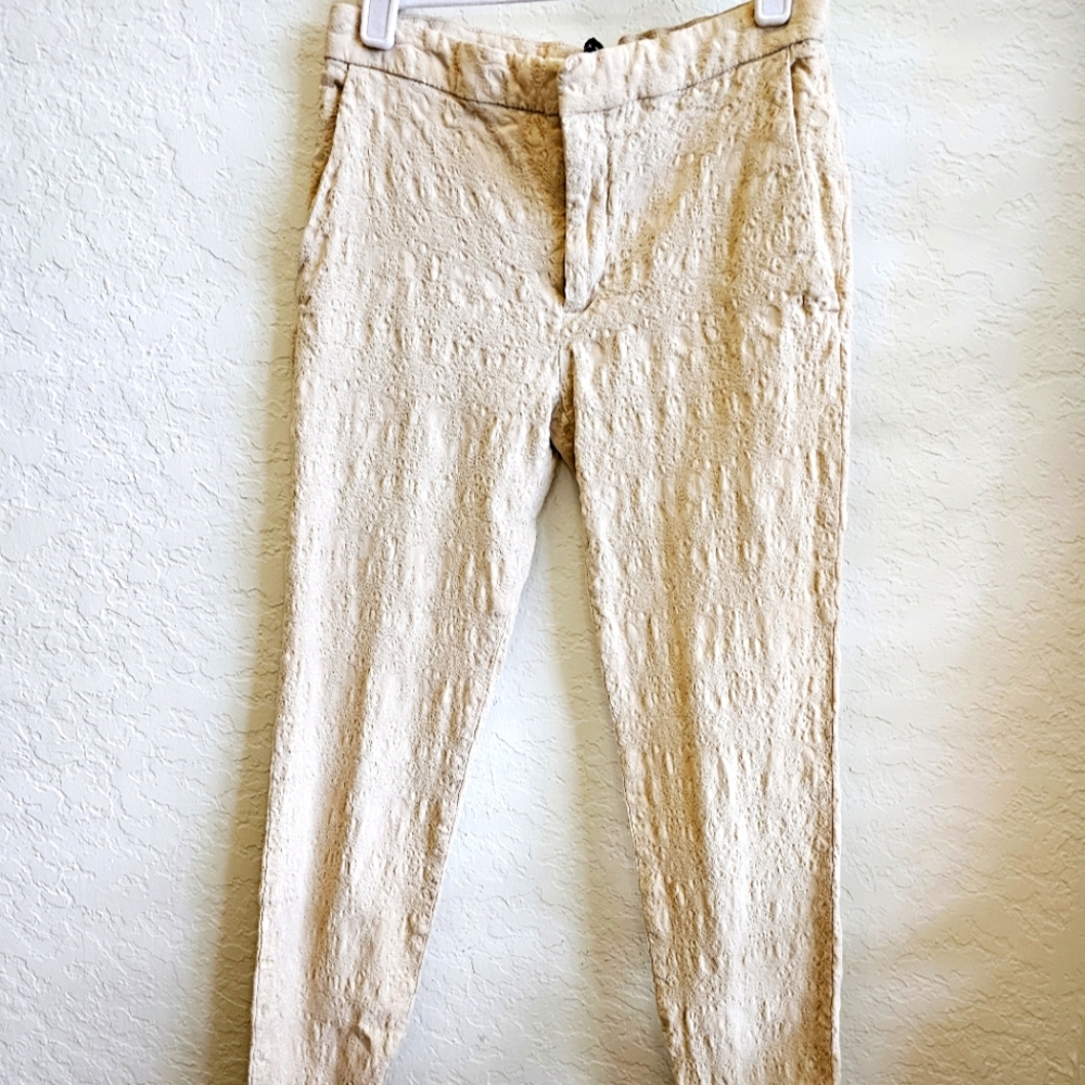 Zara skinny pants with textured detail